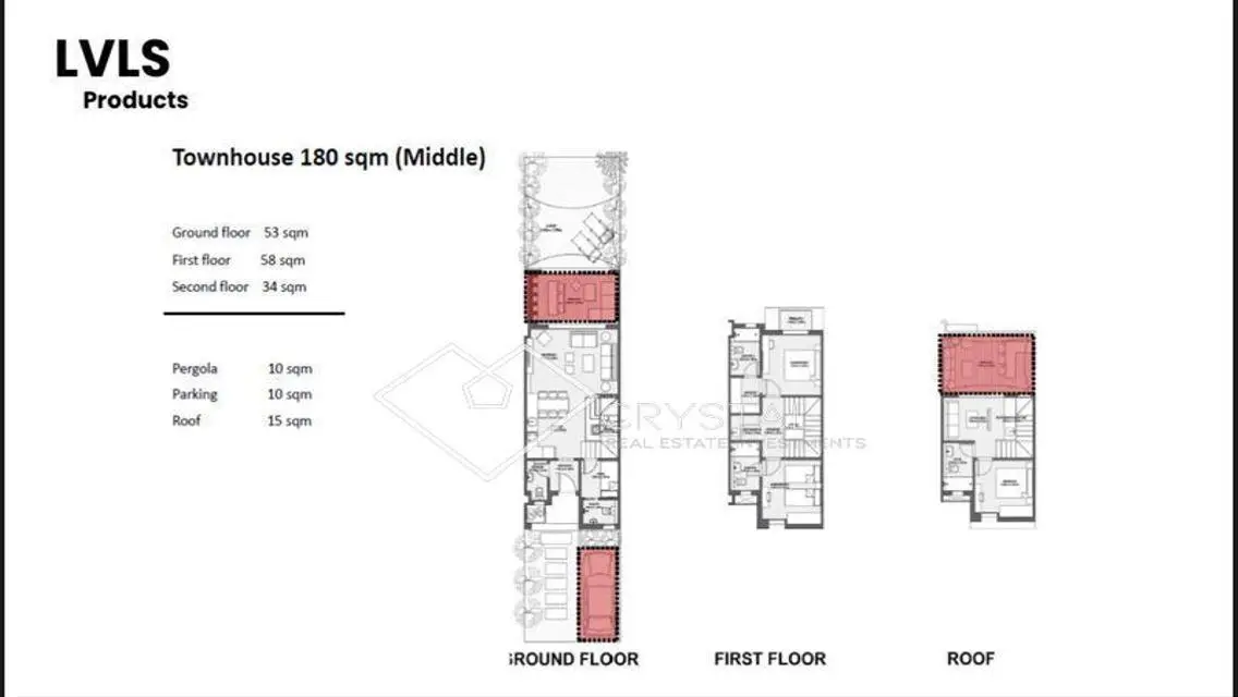Fully finished Townhouse middle and Sea view