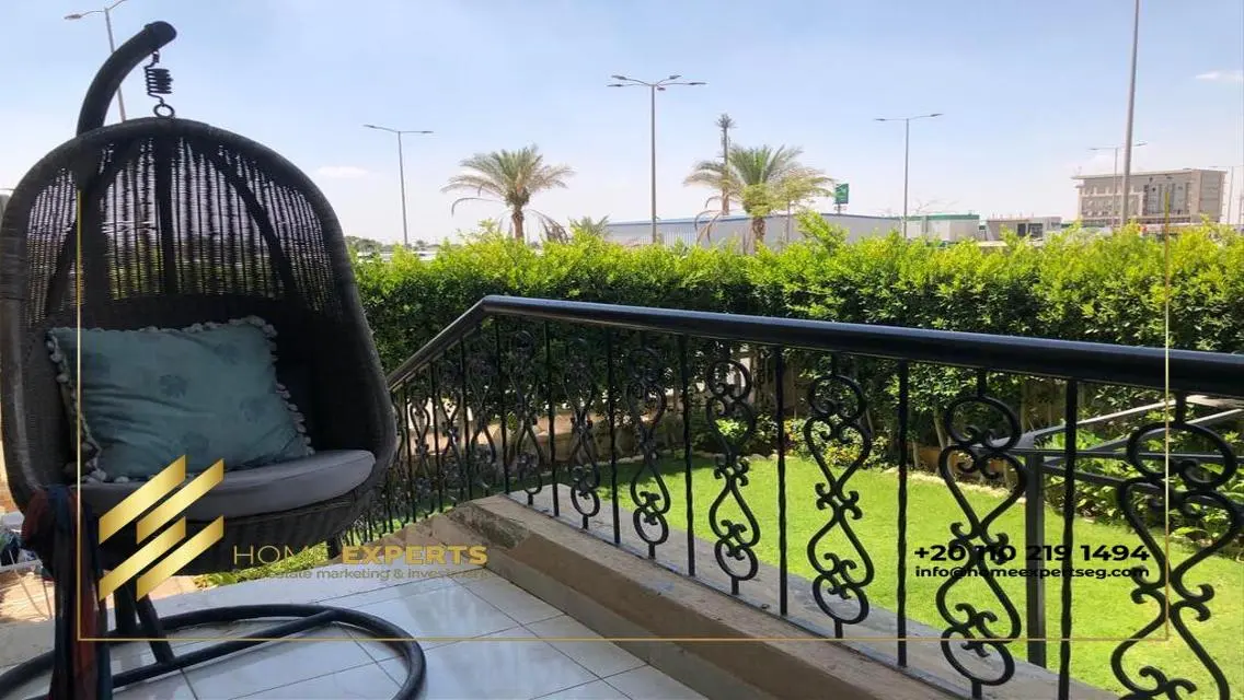شقة مميزة بحديقة للإيجار بالرحاب