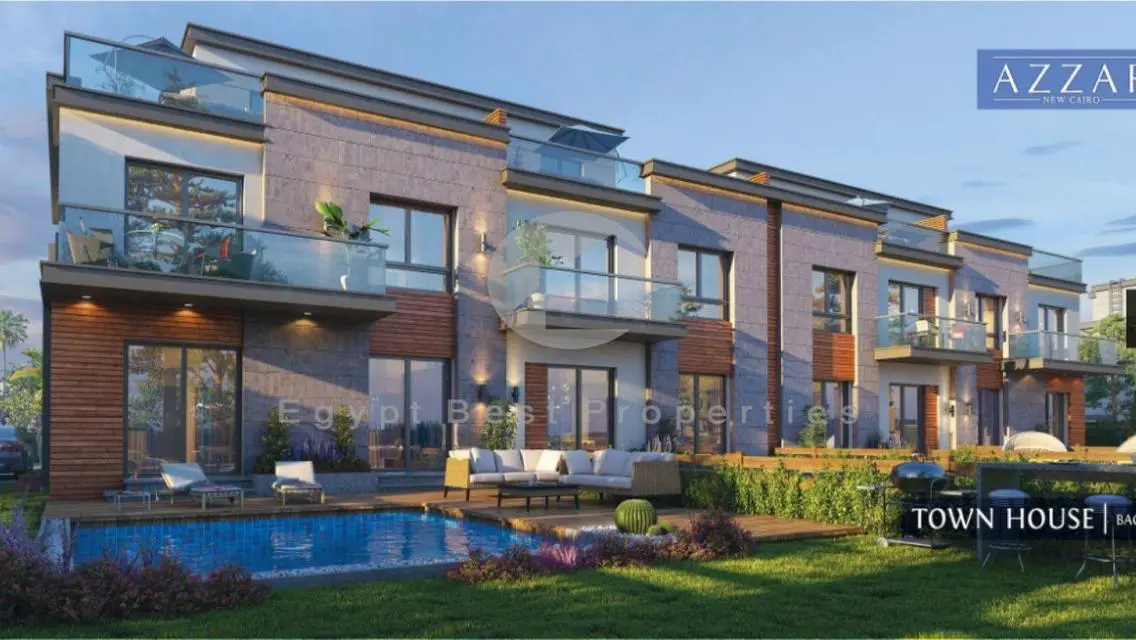 Town House for sale in Azzar New Cairo|5% d.p ONLY