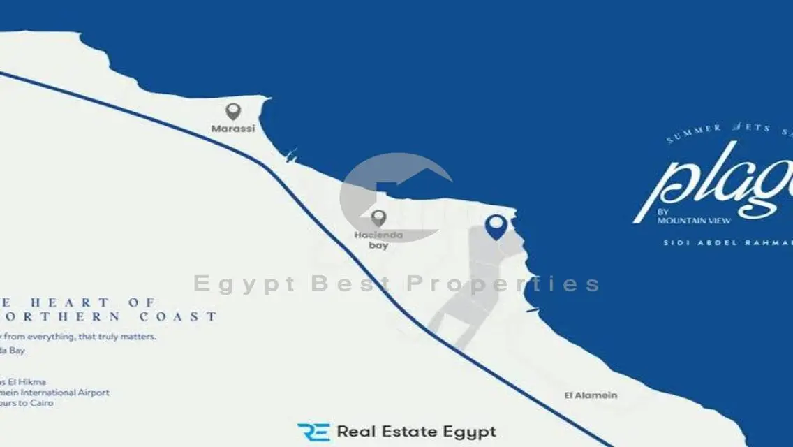 شاليهك في اخر قطعة ارض في سيدي عبد الرحمن ب1% مقدم