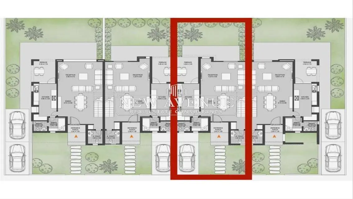 Overlooking greenery Townhouse Middle in O west