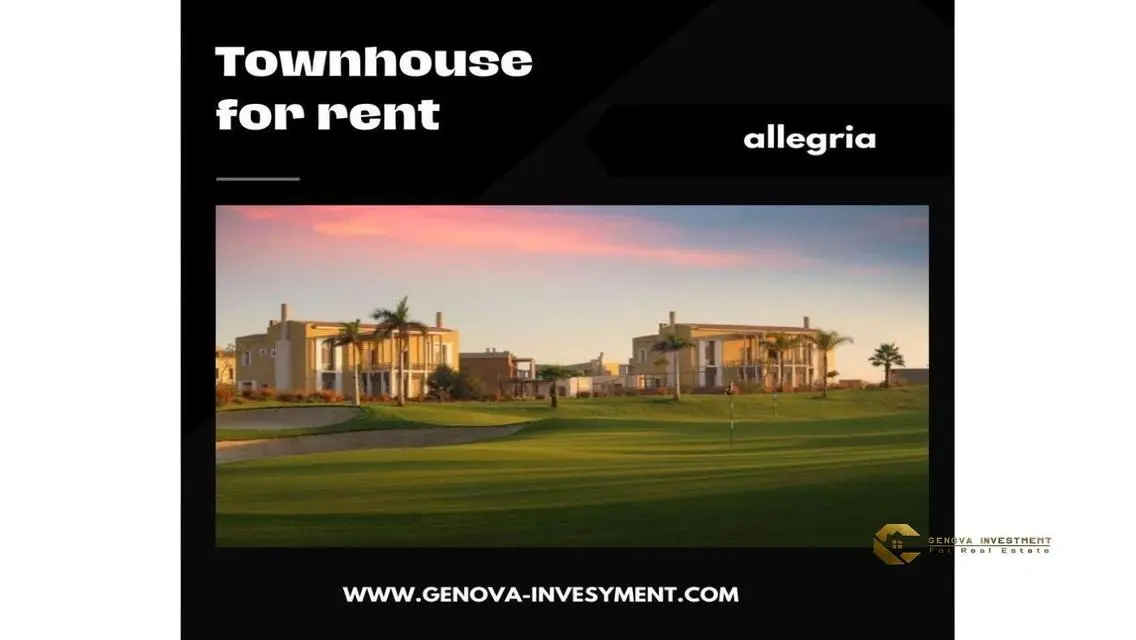 Townhouse for rent Allegria Beverly Hills zayed