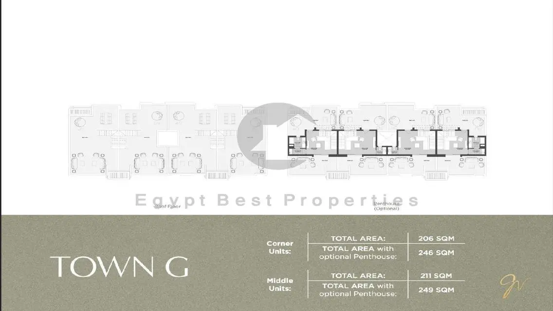 town house 206 meters for sale in o west egypt .