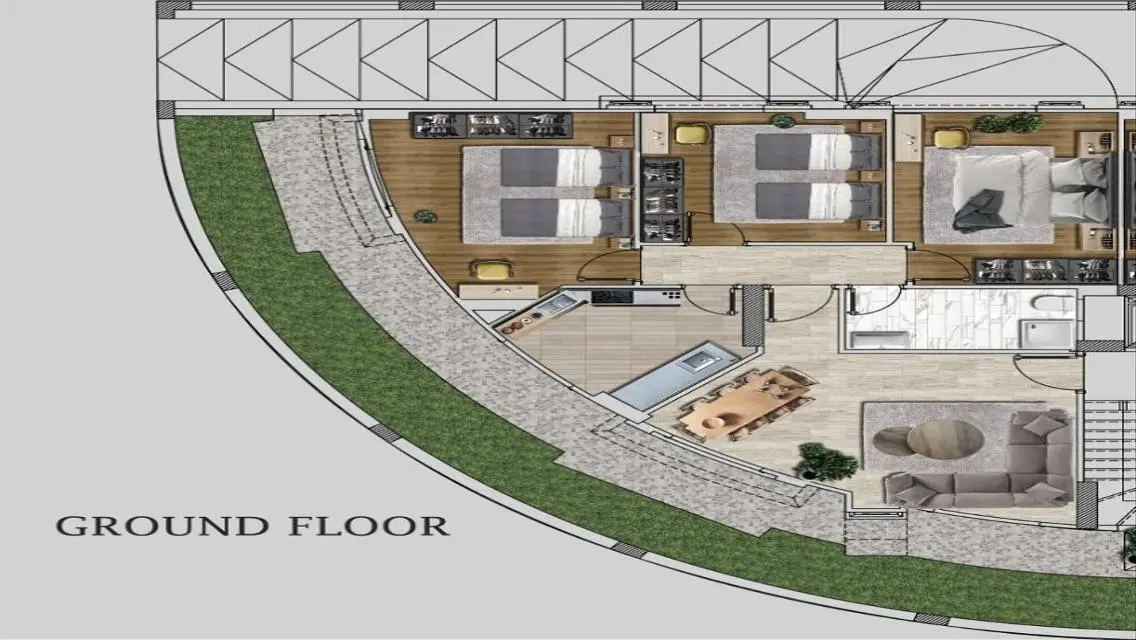 Ground floor apartment 133 sqm | Immediate deliver