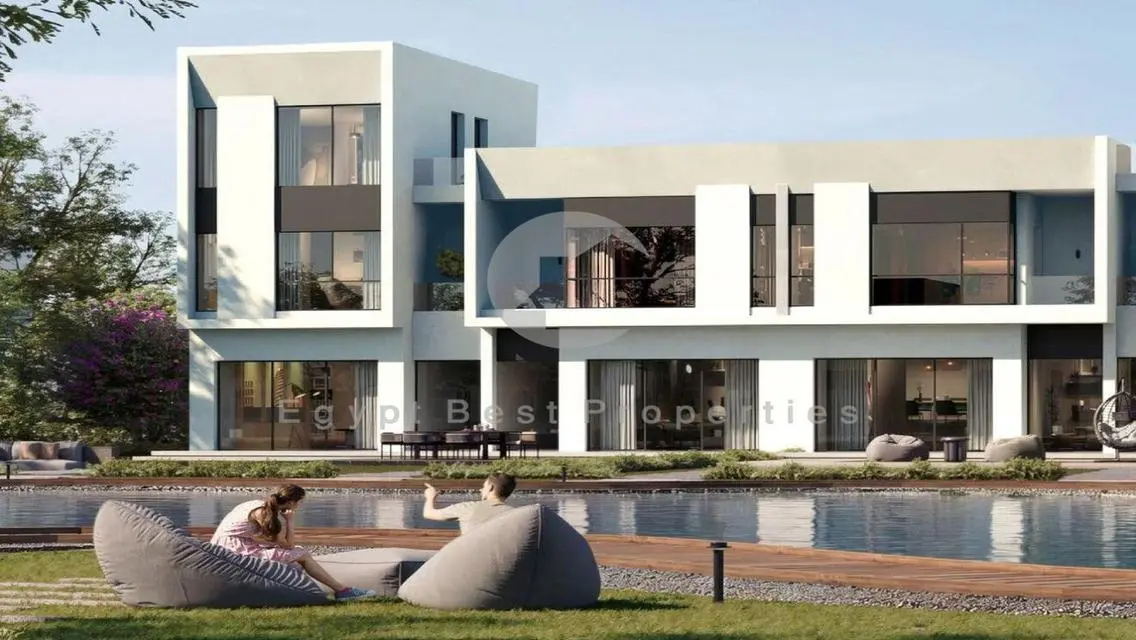 villa for sale in water way new cairo over 8 years