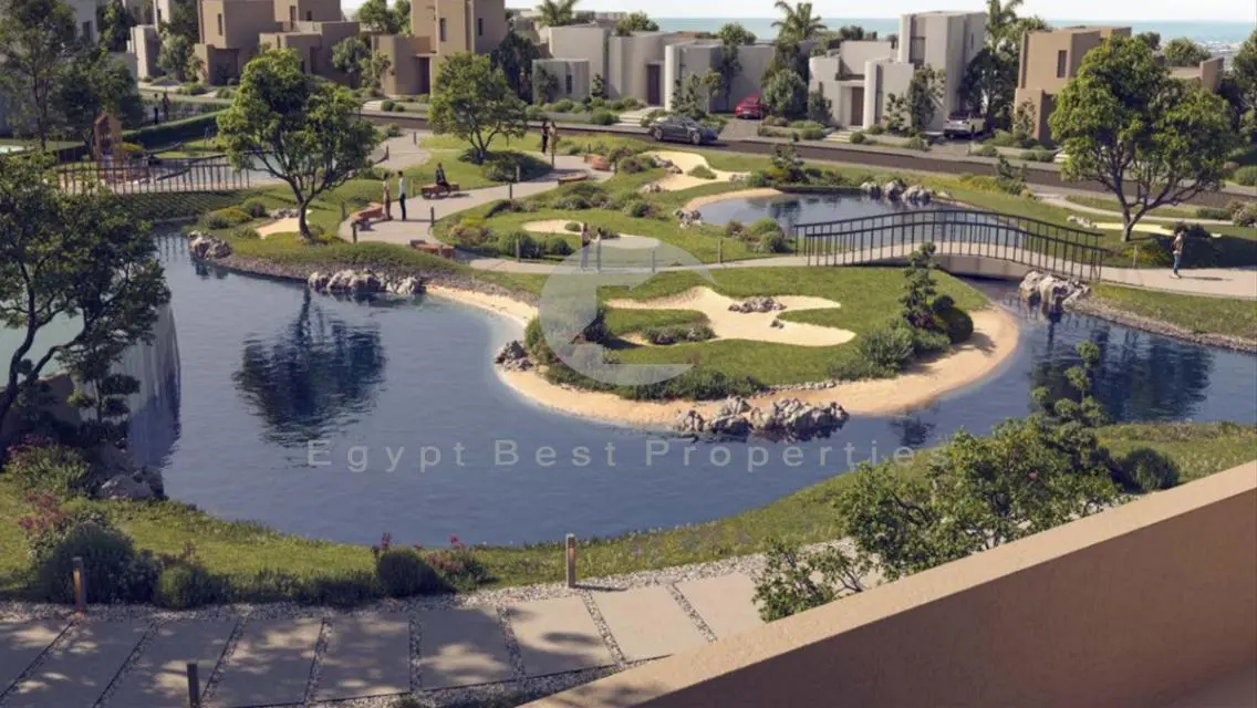 توين هاوس بإطلالة علي البحر بدون مقدم وعلي 6سنوات