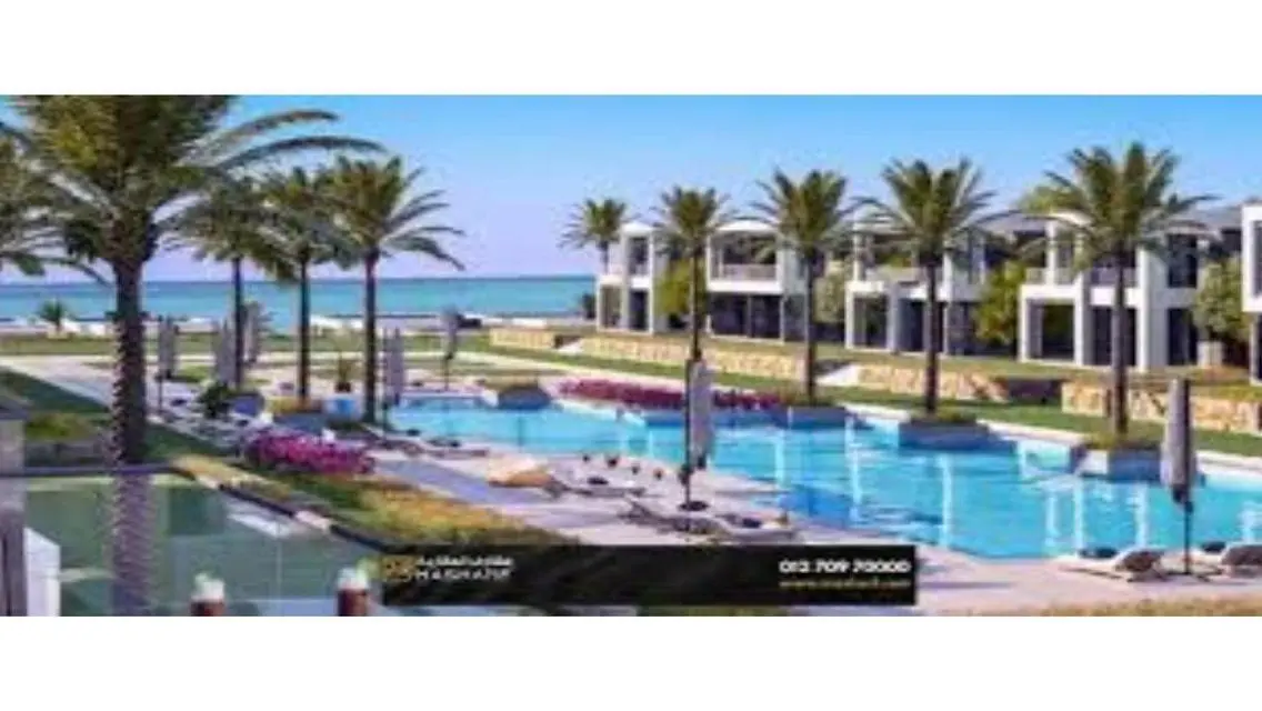 شاليه دور أول صف أول لافستا 6, فيو بحر وحمام سباحه