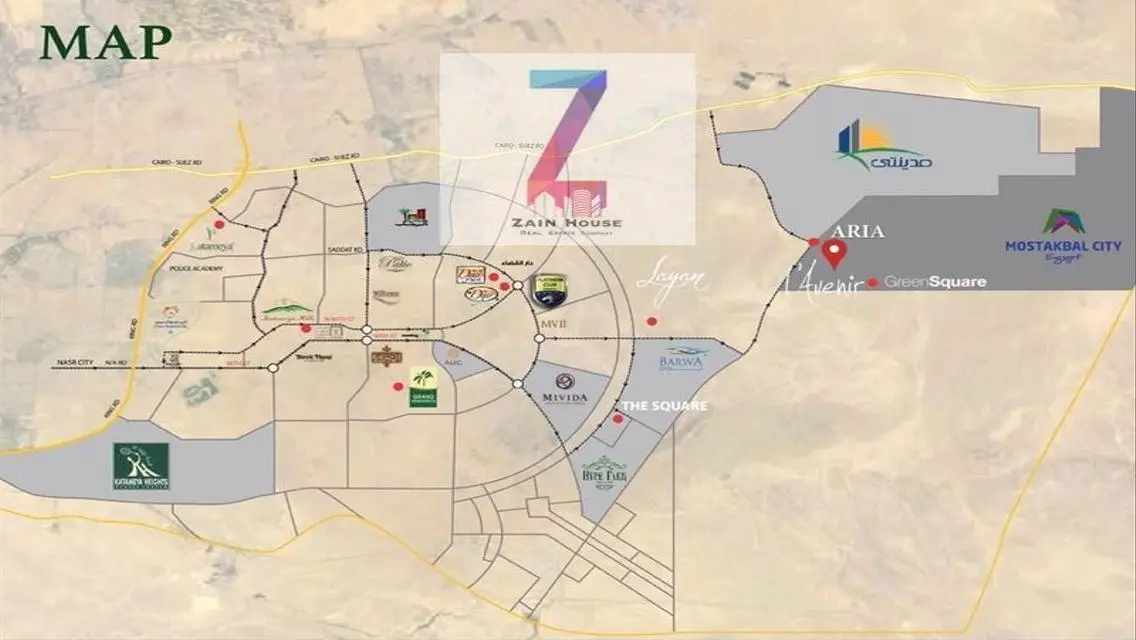 للبيع تاون هاوس ميدل كومباوند لافنير صبور استلام ف