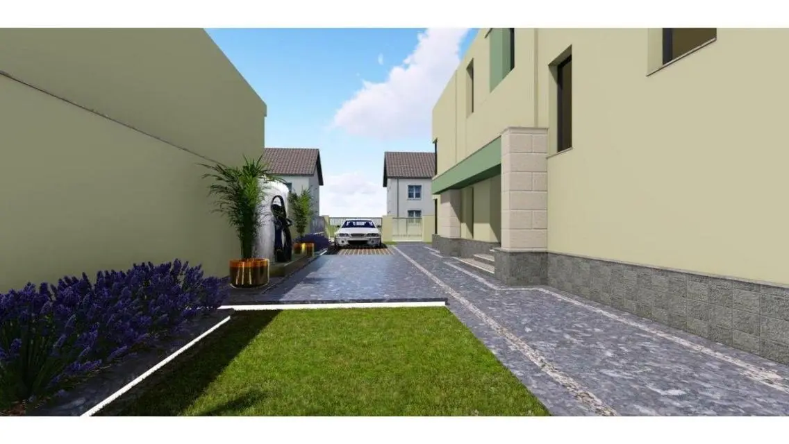 first use corner with fountain and jaccuzi modern