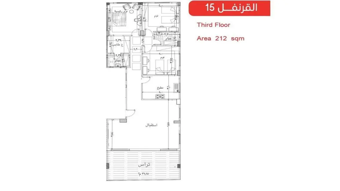 Apartment in Al-Qarnofel , villas , on the 90th