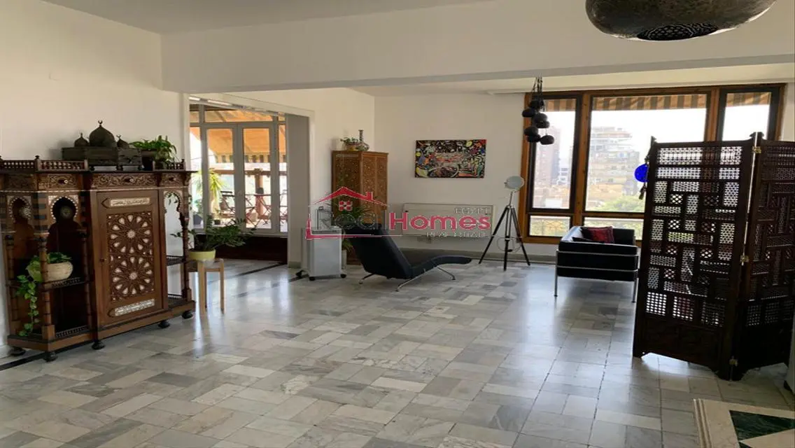 High ceiling nile view apartment for rent