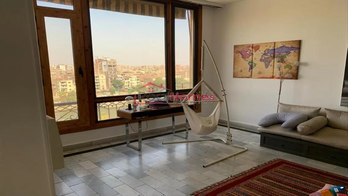 High ceiling nile view apartment for rent