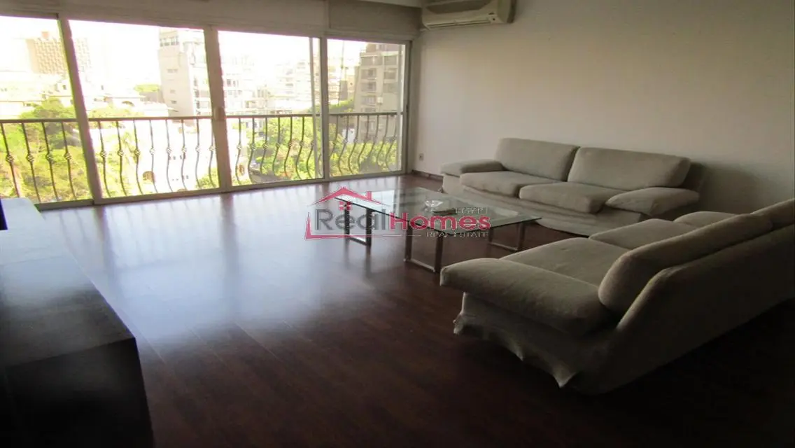 Bright apartment garden view in zamalek