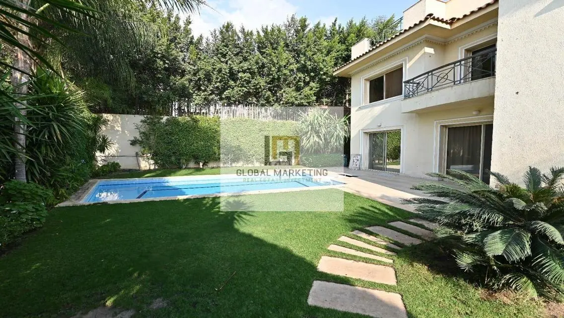 Villa swimming pool for rent in Katameya Heights .