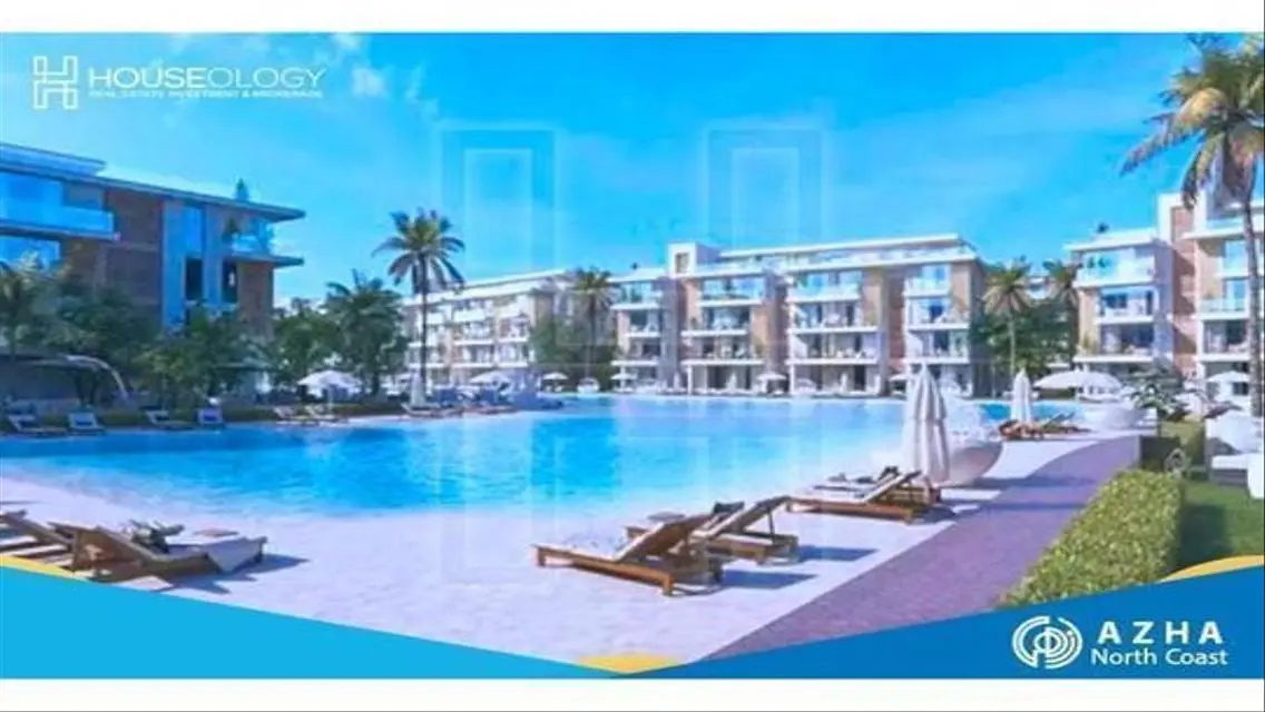 بنتهاوس صف ثالث على البحر فى ازها الساحل الشمالى