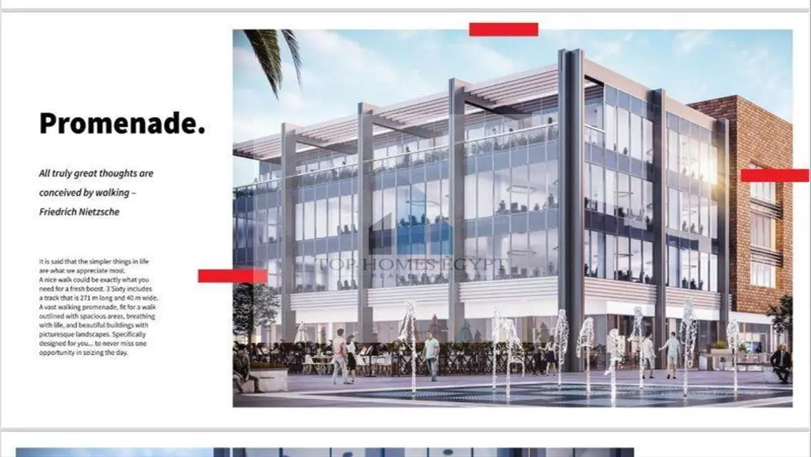 Office for sale - installments in Three Sixty mall