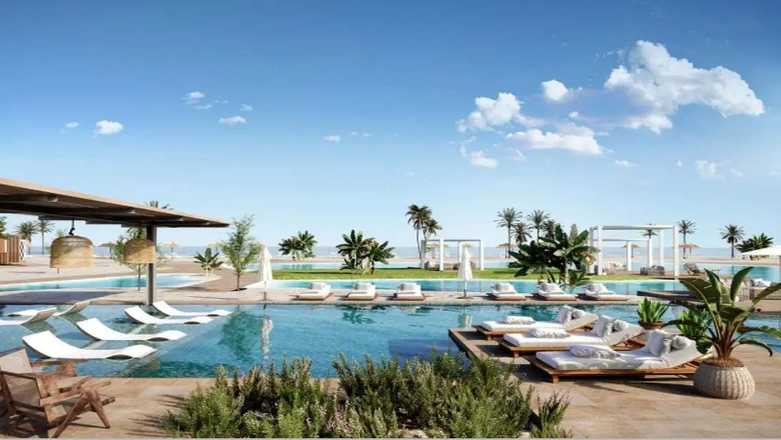 finished chalet garden in Cali Coast Ras El Hekma