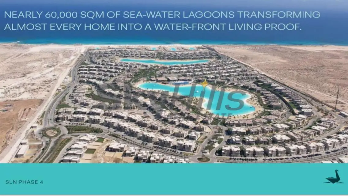 شاليه أرضي ب جاردن امام اللاجون سوان ليك الساحل 