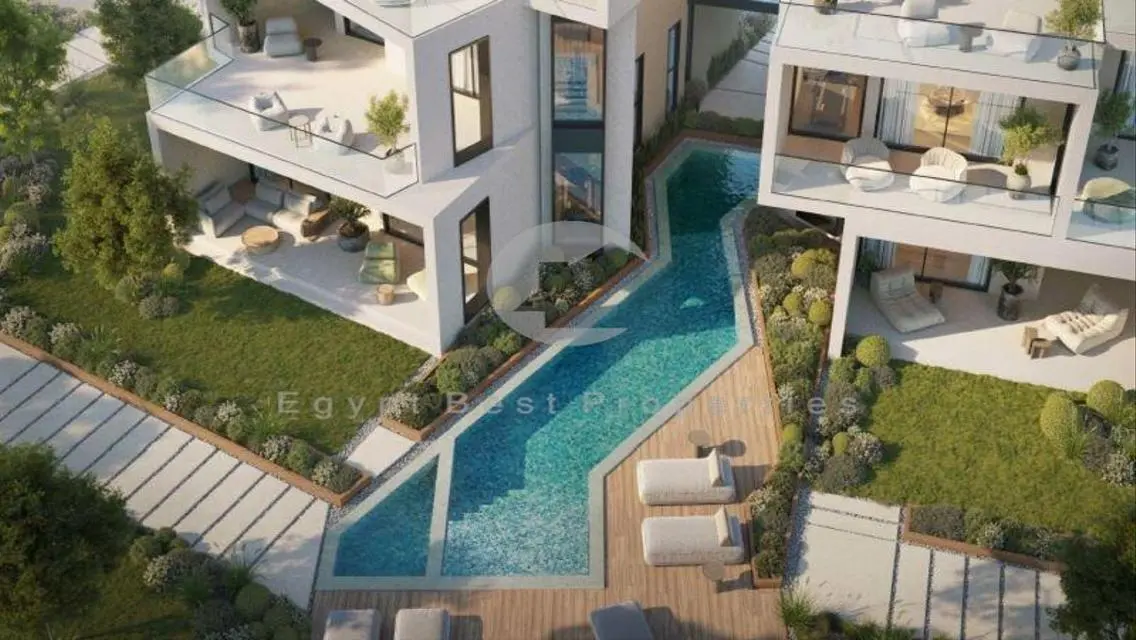 شاليه بجاردن للبيع متشطب ف ذا ميد راس الحكمه5%مقدم
