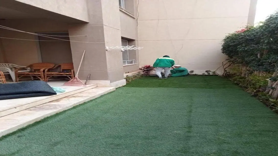 شقة مفروشة بحديقة للايجار فيلدج جيت القاهرةالجديدة