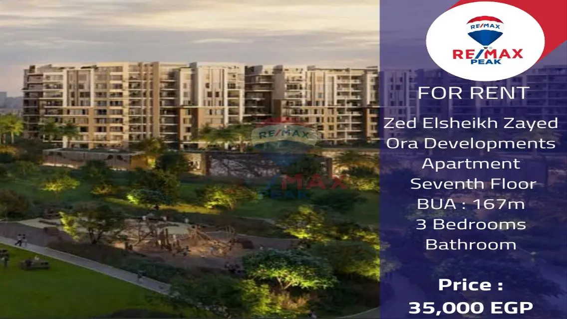 Zed Elsheikh Zayed - Ora Apartment For Rent 167m