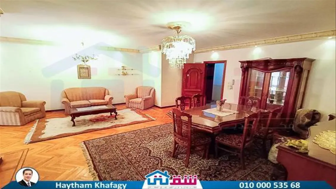 شقة للإيجار المفروش 200م رشدي - خطوات من شارع سوري