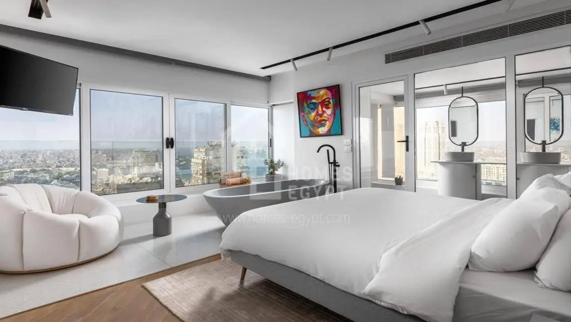 Well Designed Furnished Nile View Apt Rent Zamalek