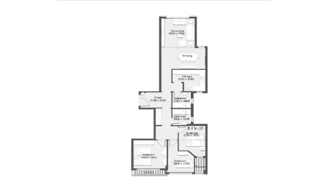 Semi-finished Penthouse for sale 157 sqm at Starla