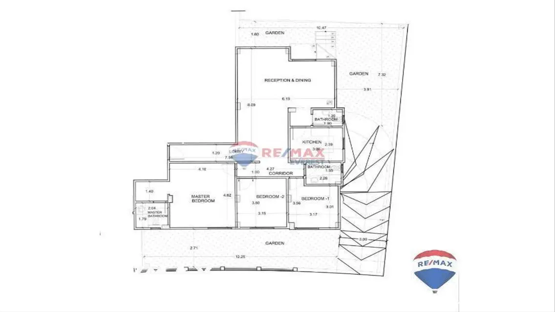 Semi-finished Apartment with Garden in M Apartment