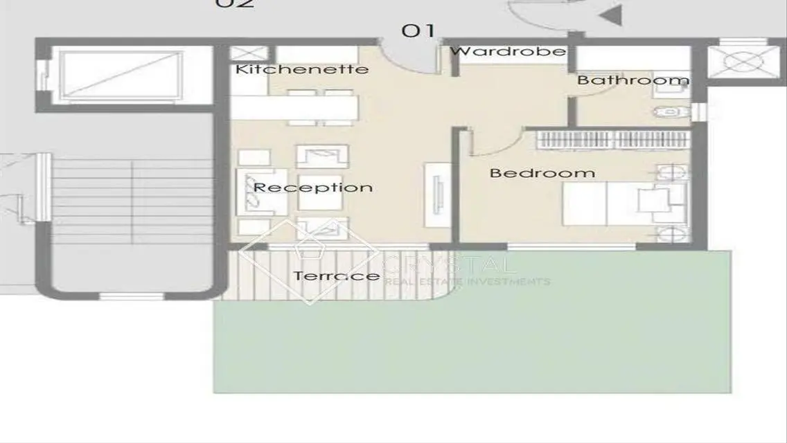 شقه للبيع 1bed بسعر و فيو متميزين جدا