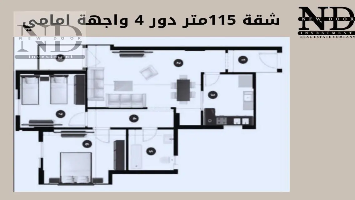 Luxury 115 sqm Apartment with Balcony and Security
