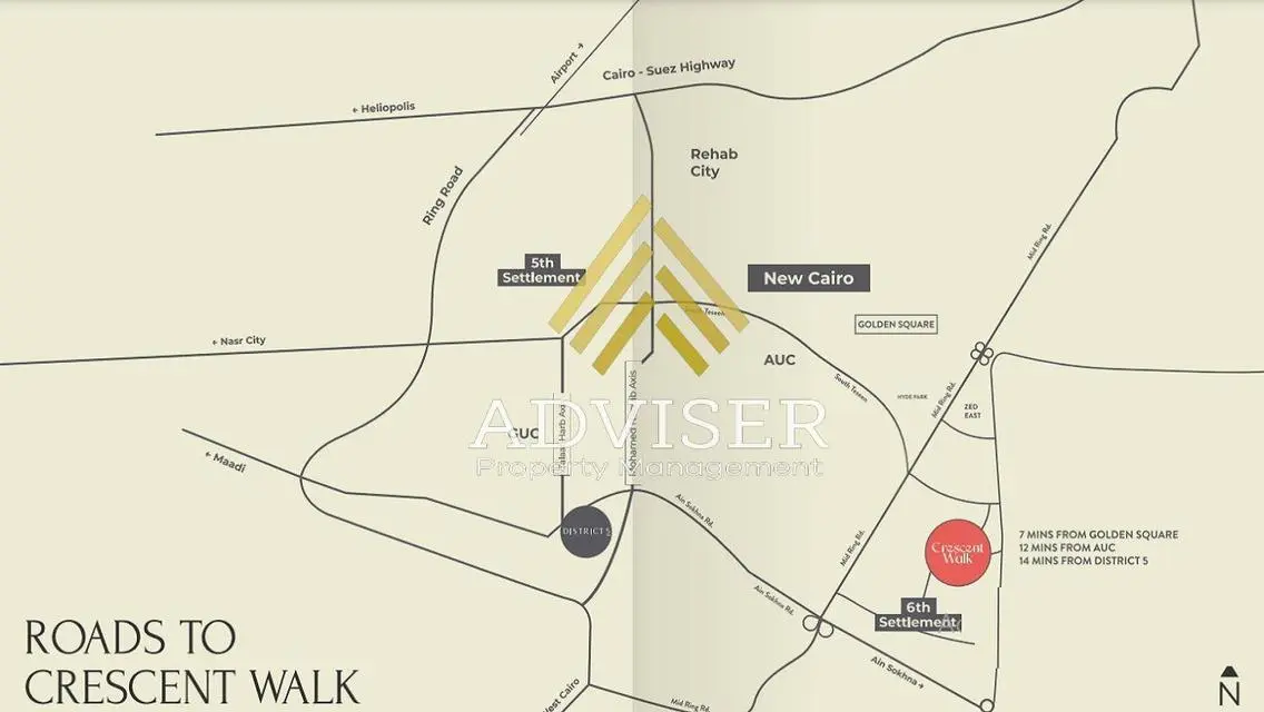 D.P8% Villa Crescent Walk MARAKEZ 6th Settlement