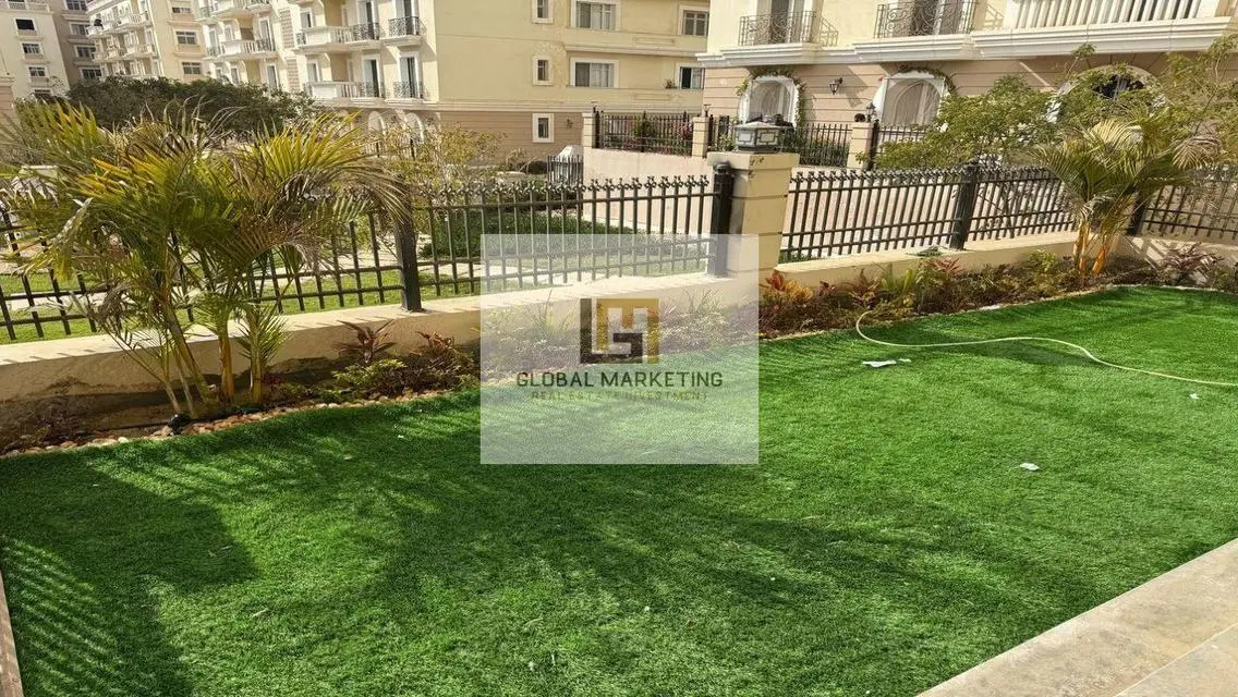 شقة نص مفروش بتشطيب عالى جدا و جاردن رائع جدا