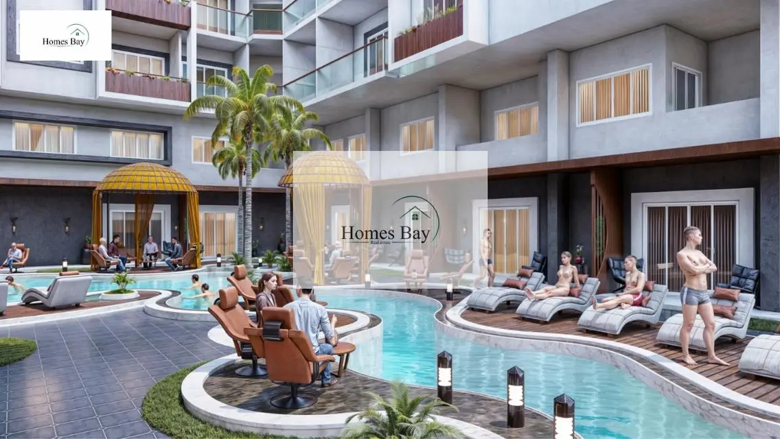 Charming Apartment with Stunning Garden Pool View