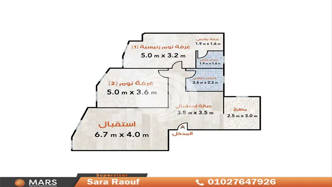 شقة للبيع 145م بمنطقة ستانلي ( بحر مباشر)