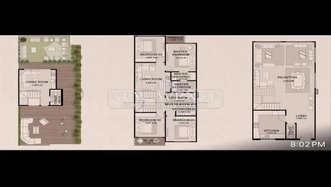 Semi finished 4 beds Townhouse middle in Azzar 2