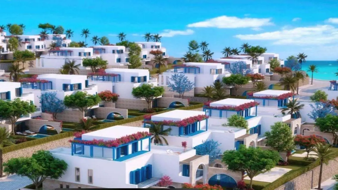 Sea view villa in Naia Bay, finished  next to Fouk