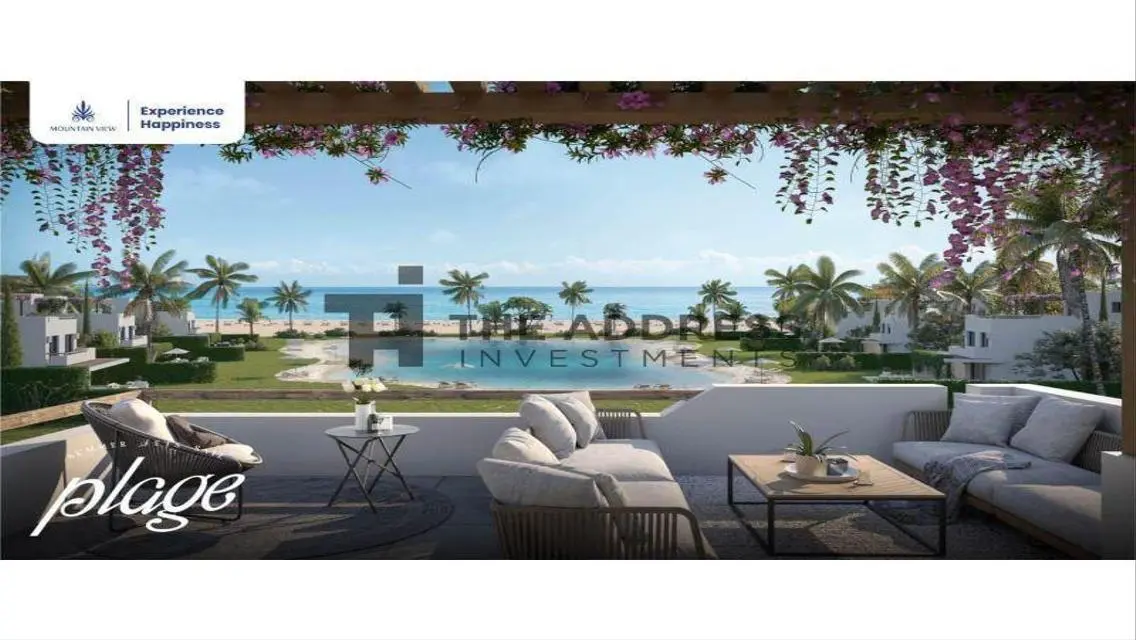 شاليه متشطب للبيع بماونتن فيو بالساحل الشماليplage