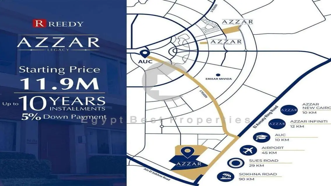 Twinhouse for sale in Azzar New Cairo Lowest price