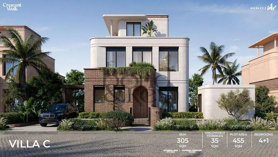 Luxury Apartment of 305 sqm in Crescent Walk Compound - New Cairo