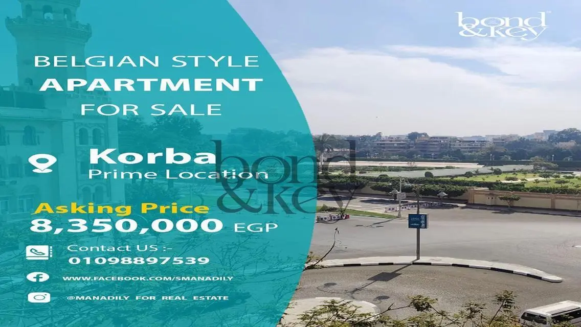 Apartment for sale in korba misr el gedida 350m