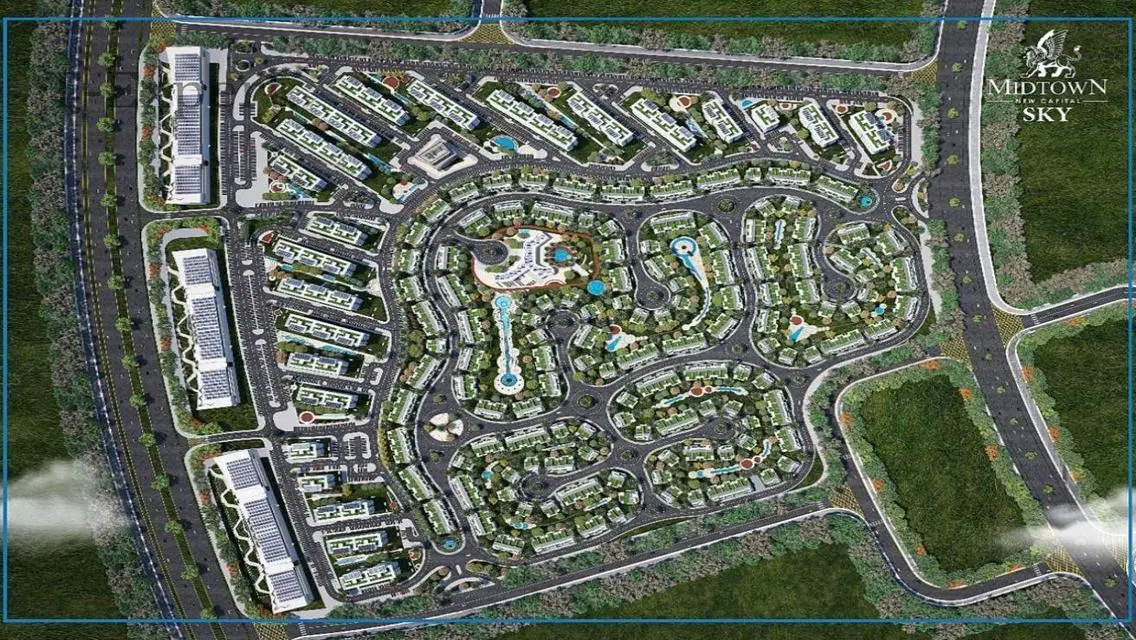 شقه للبيع ريسيل في كمبوند  midtown sky