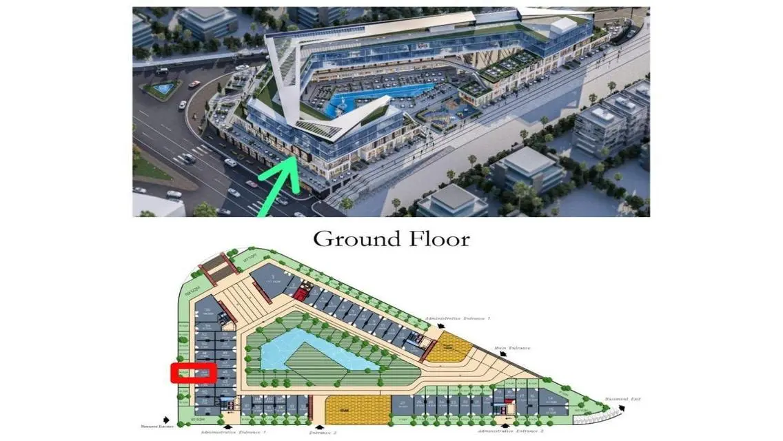Ground floor shop with a facade, 15% discount