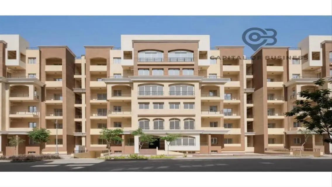 شقه للبيع متشطبه بكمبوند المقصد فيو لاندسكيب