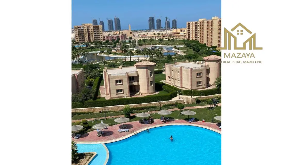 للبيع شاليه  بالفرش بمرسيليا لاند فيو اكوابارك