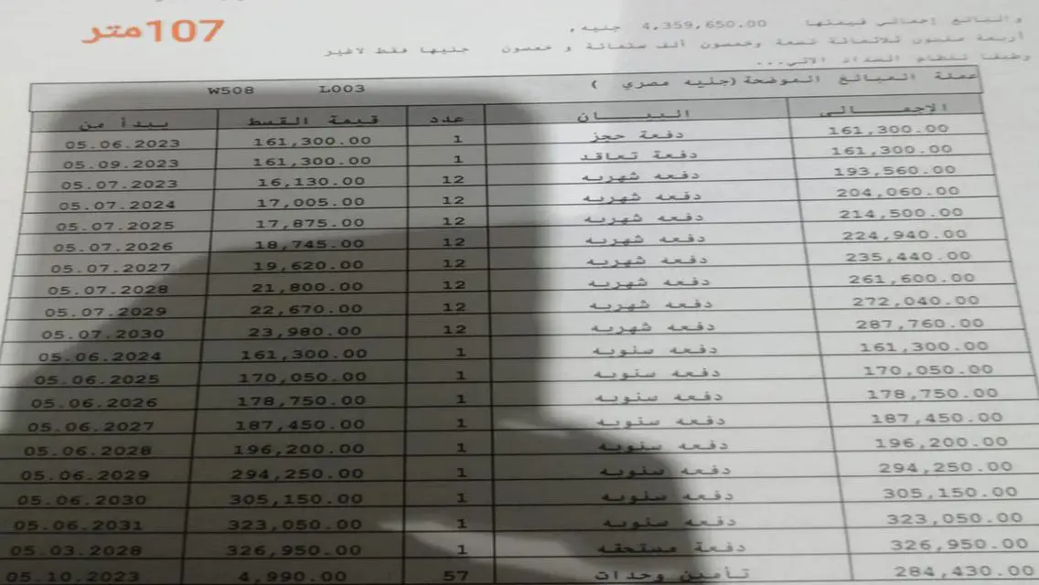 شقة للبيع فى مدينتى 109م منطقه B14دور أول علوى 