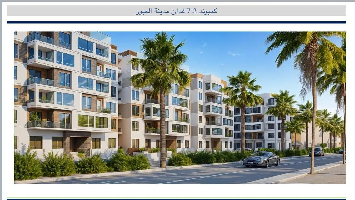 ابتسم شقه 75م بالتقسيط داخل كمبوند متكامل بمقدم10%