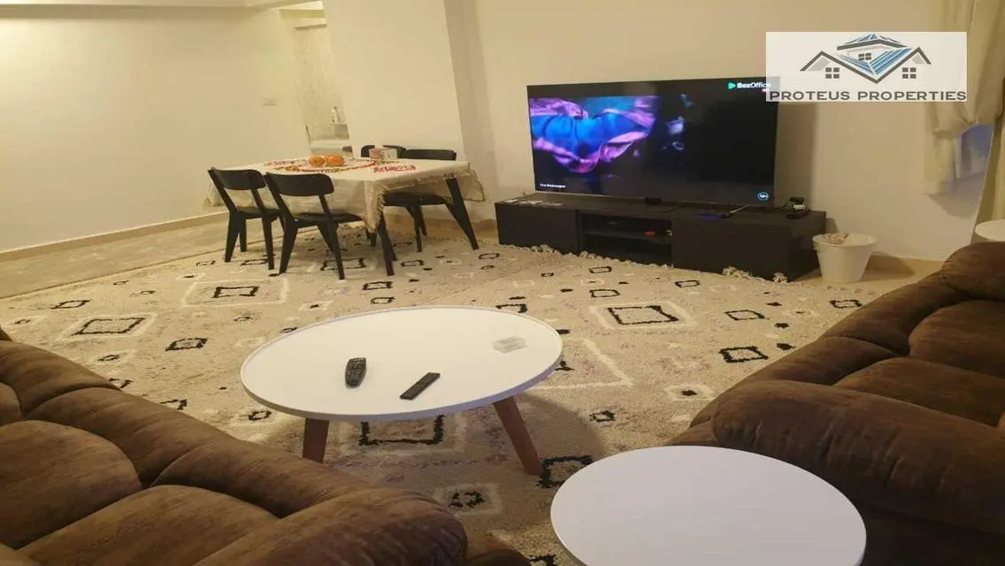 شقه مفروش فى الرحاب 99 متر الفيو وايد جاردن