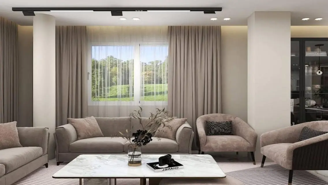 Luxurious Apartment with Spacious Garden and Shared Pool in the City Center