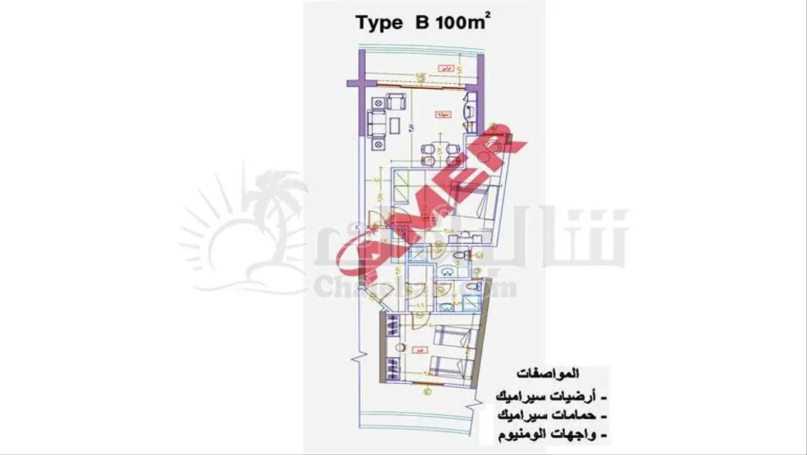 شالية مميز بهرم خوفو للبيع باهرامات بورتو السخنة
